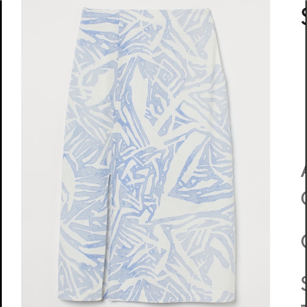 Hm linen blend skirt